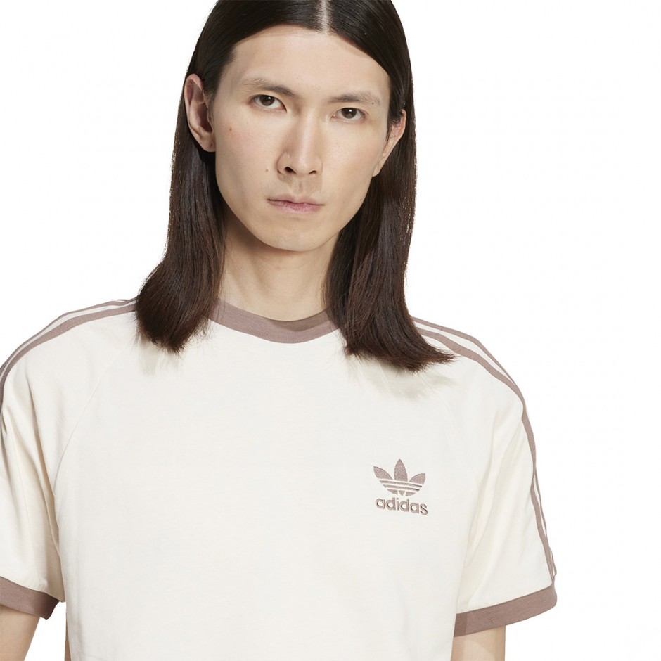 Ανδρικό T-Shirt Εκρού - adidas Originals Adicolor Classics 3-Stripes