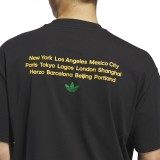 Ανδρικό T-Shirt Μαύρο - adidas Originals Worldwide Hoops Εικόνα 2