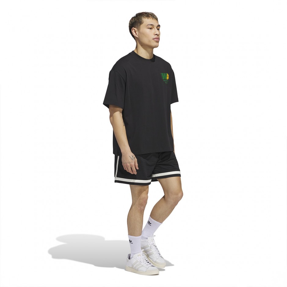 Ανδρικό T-Shirt Μαύρο - adidas Originals Worldwide Hoops