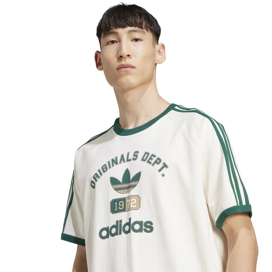 Ανδρικό T-Shirt Λευκό - adidas Originals 3-Stripes Dept. Graphic 