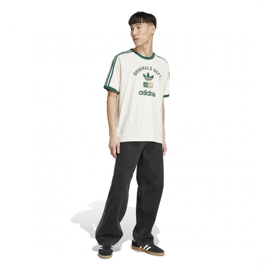 Ανδρικό T-Shirt Λευκό - adidas Originals 3-Stripes Dept. Graphic 