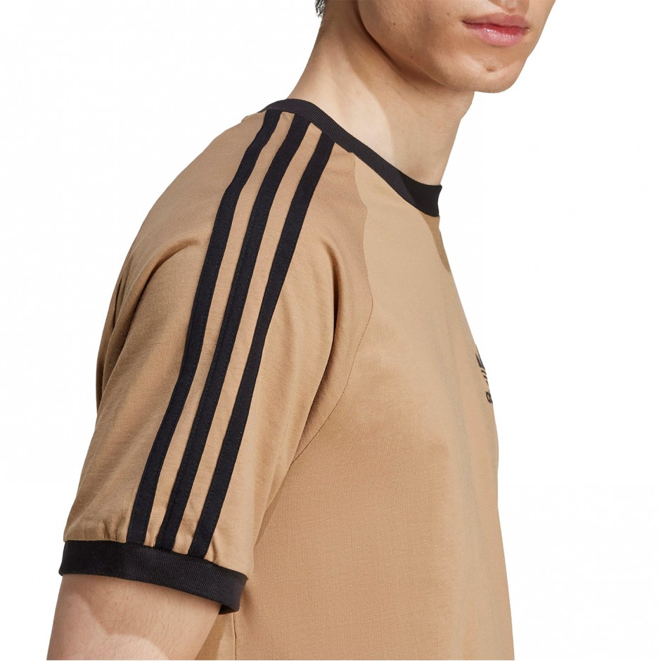 Ανδρικό T-Shirt Μπεζ - adidas Originals Adicolor Classics 3-Stripes