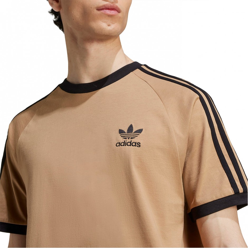 Ανδρικό T-Shirt Μπεζ - adidas Originals Adicolor Classics 3-Stripes