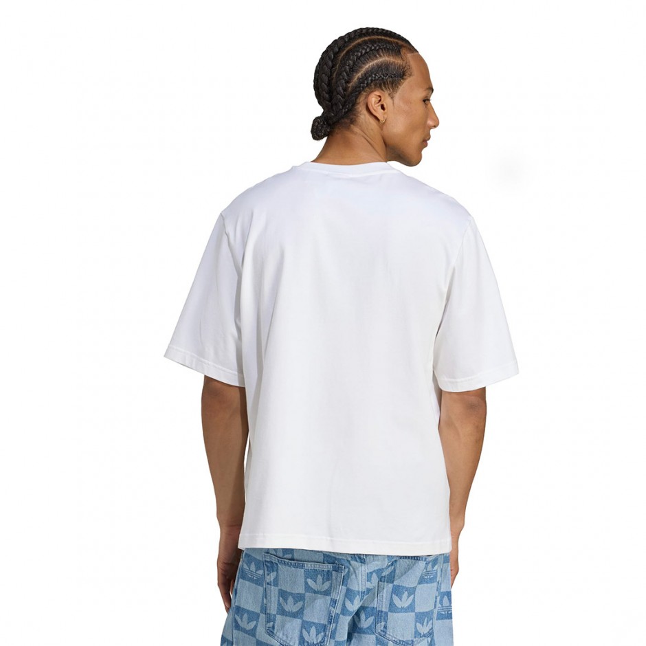 Ανδρικό T-Shirt Λευκό - adidas Originals Leo Oversized