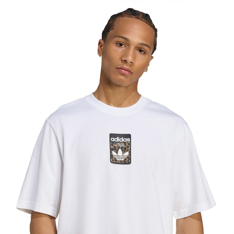 Ανδρικό T-Shirt Λευκό - adidas Originals Leo Oversized