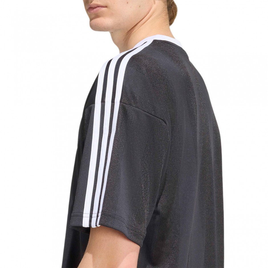 Men's T-Shirt Black - adidas Originals Adicolor Jacquard Jersey