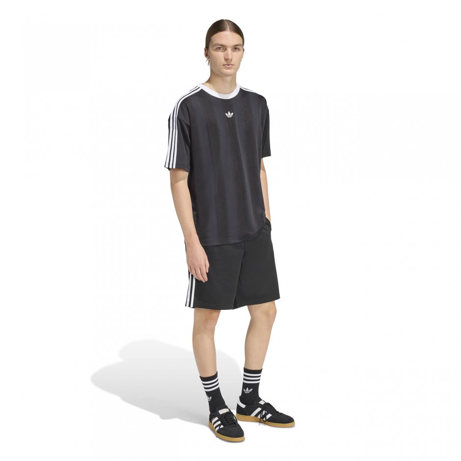 Men's T-Shirt Black - adidas Originals Adicolor Jacquard Jersey