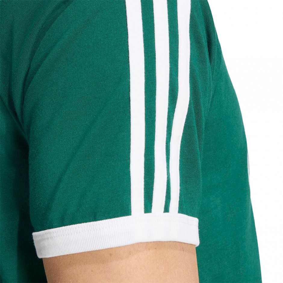 Ανδρικό T-Shirt Πράσινο - adidas Originals 3-Stripes Slim Ringer