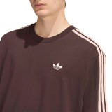 Men's T-Shirt Brown - adidas Originals Adicolor 3-Stripes Oversized Image 1