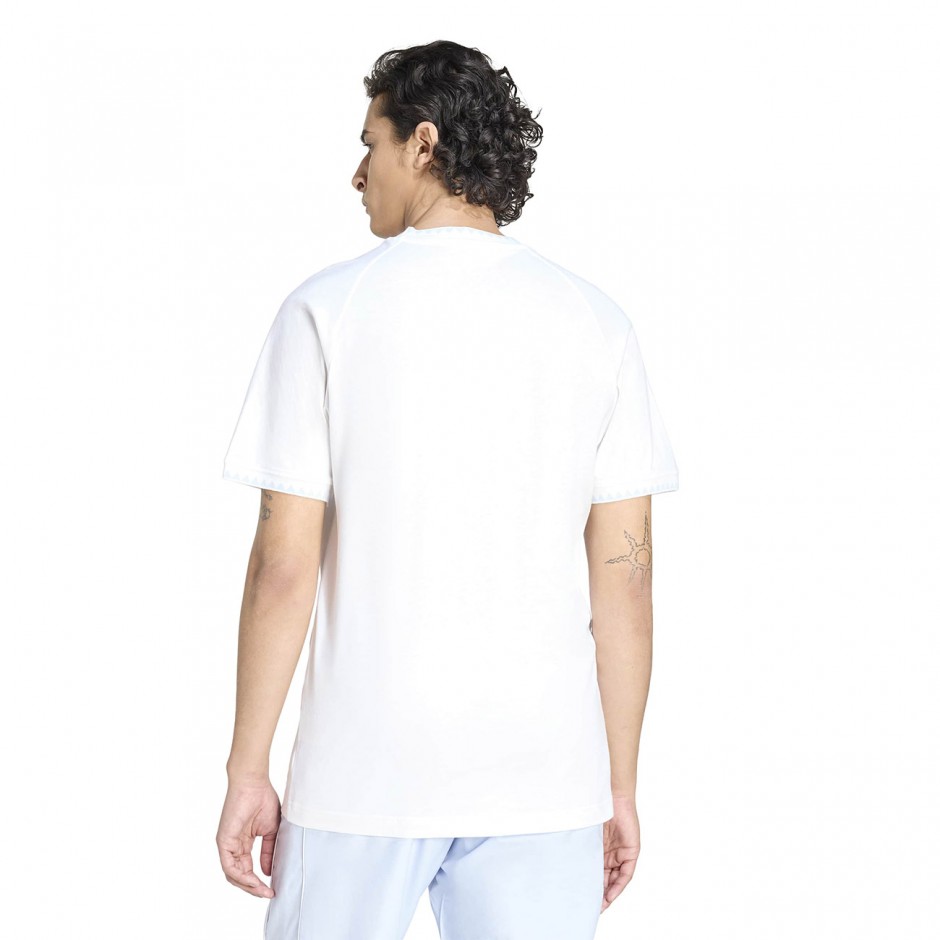 Men's T-Shirt White - adidas Originals Chest Stripes Engineered