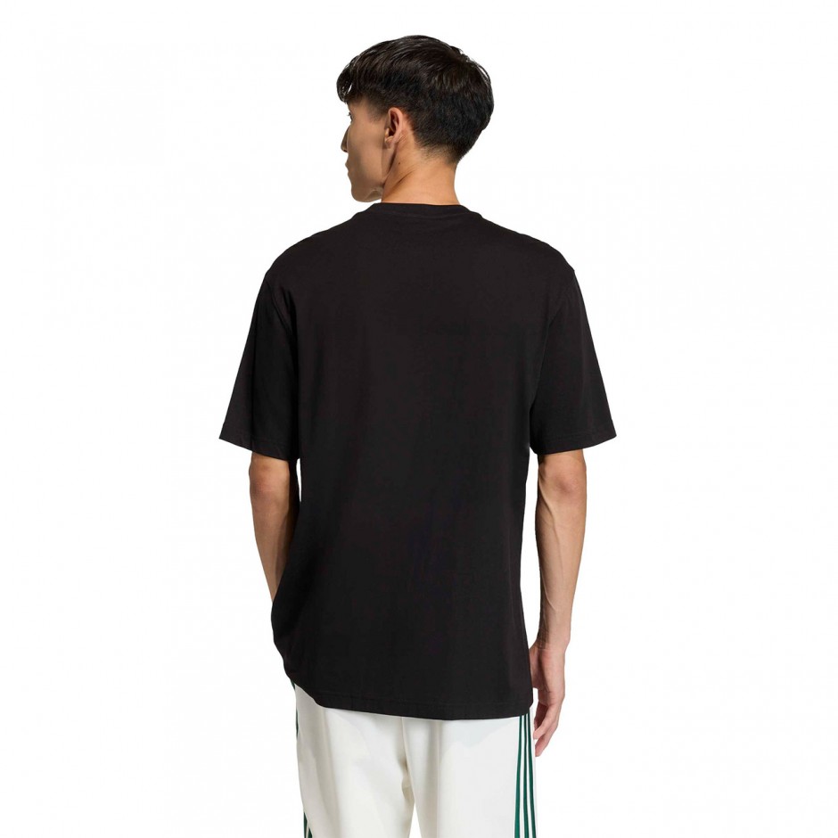 Ανδρικό T-Shirt Μαύρο - adidas Originals Trefoil Series Roses