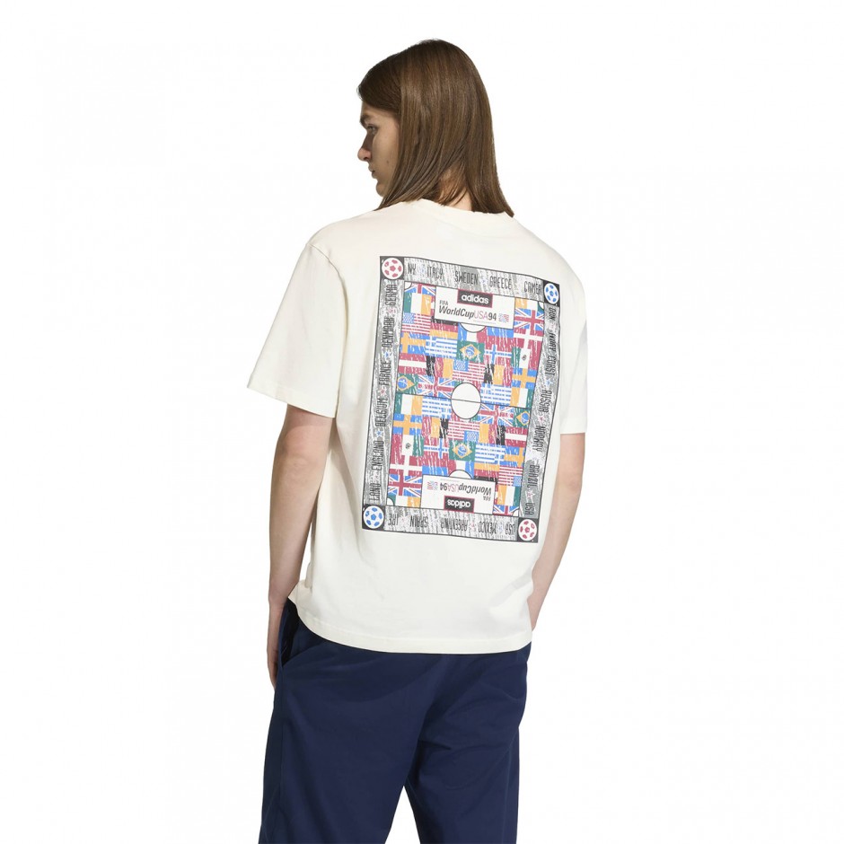 Men's T-Shirt Ecru - adidas Originals Flag GFX