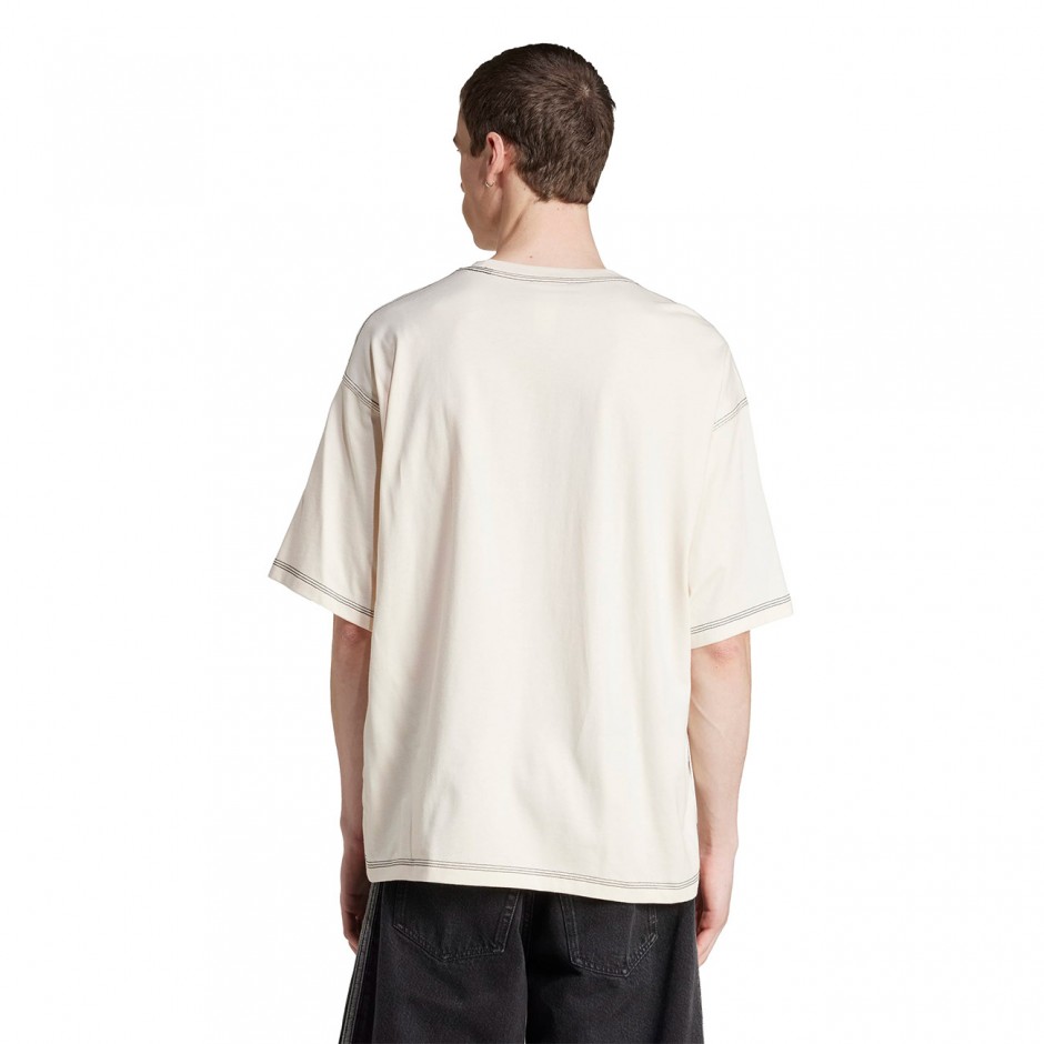 Ανδρικό T-Shirt Εκρού - adidas Originals Trefoil Essentials