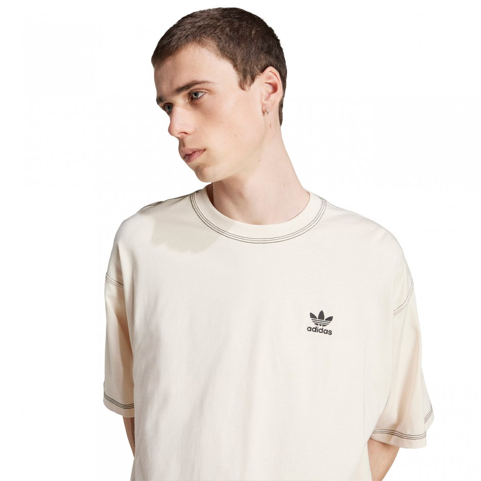 Ανδρικό T-Shirt Εκρού - adidas Originals Trefoil Essentials
