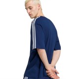 Men's T-Shirt Blue - adidas Originals Adicolor 3-Stripes Oversized Image 2