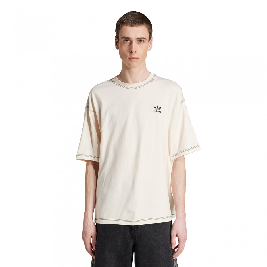 Ανδρικό T-Shirt Εκρού - adidas Originals Trefoil Essentials