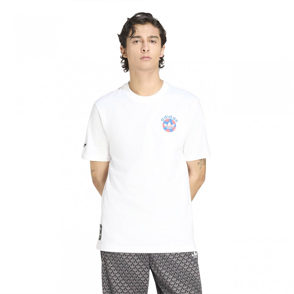Ανδρικό T-Shirt Λευκό - adidas Originals Archive Football Graphic