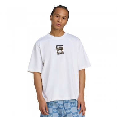 Ανδρικό T-Shirt Λευκό - adidas Originals Leo Oversized