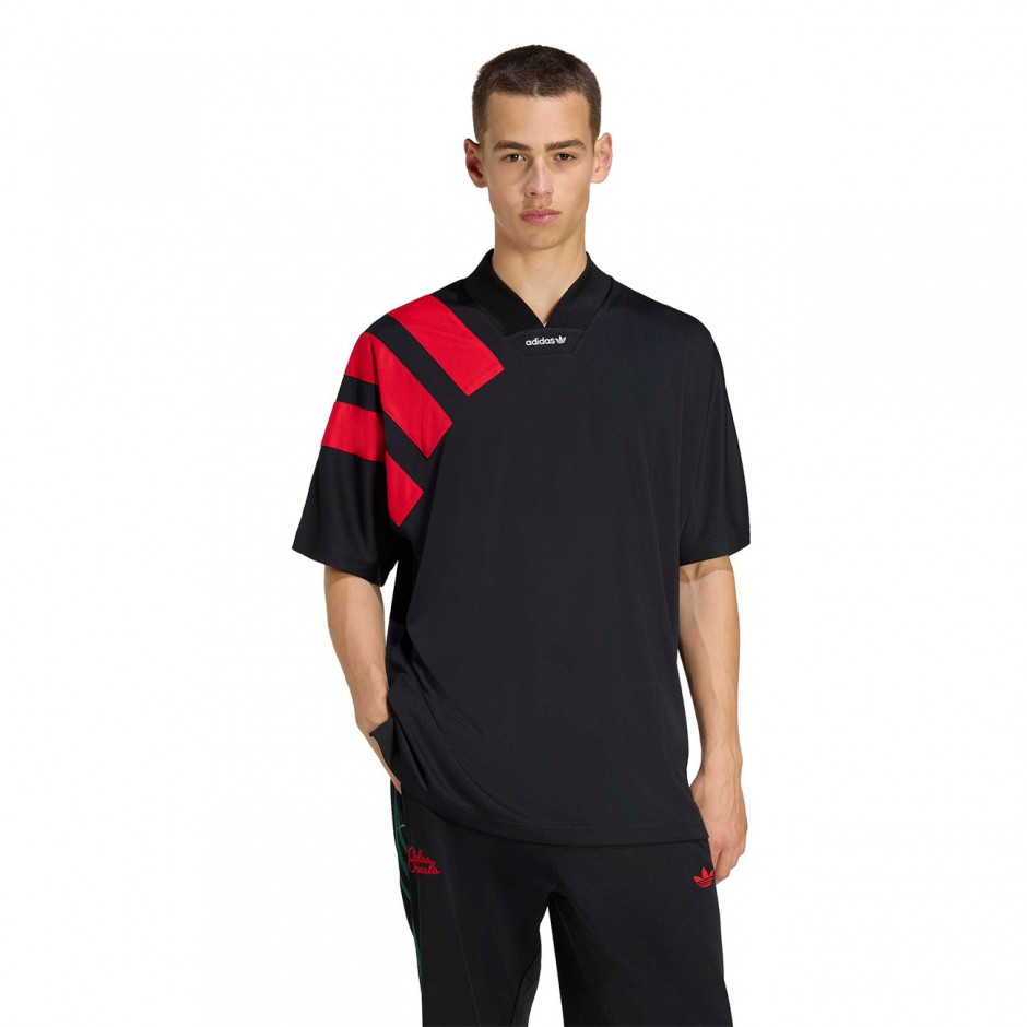 Ανδρικό T-Shirt Μαύρο - adidas Originals Adicolor Blocked Jersey
