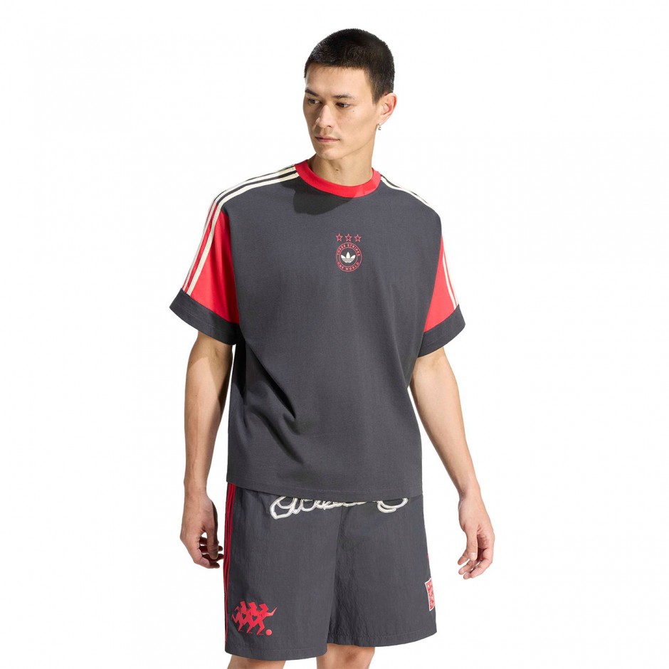 Ανδρικό T-Shirt Μαύρο - adidas Originals Paneled Graphic