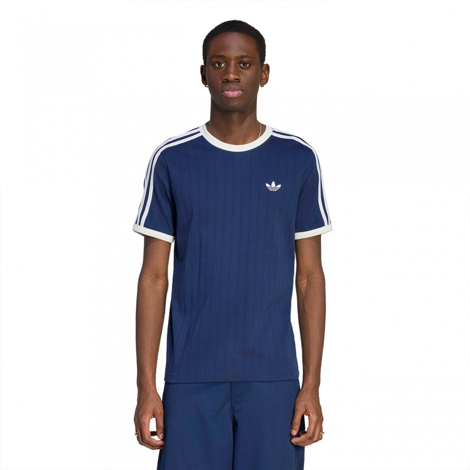 Ανδρικό T-Shirt Μπλε - adidas Originals Drop Needle 3-Stripes