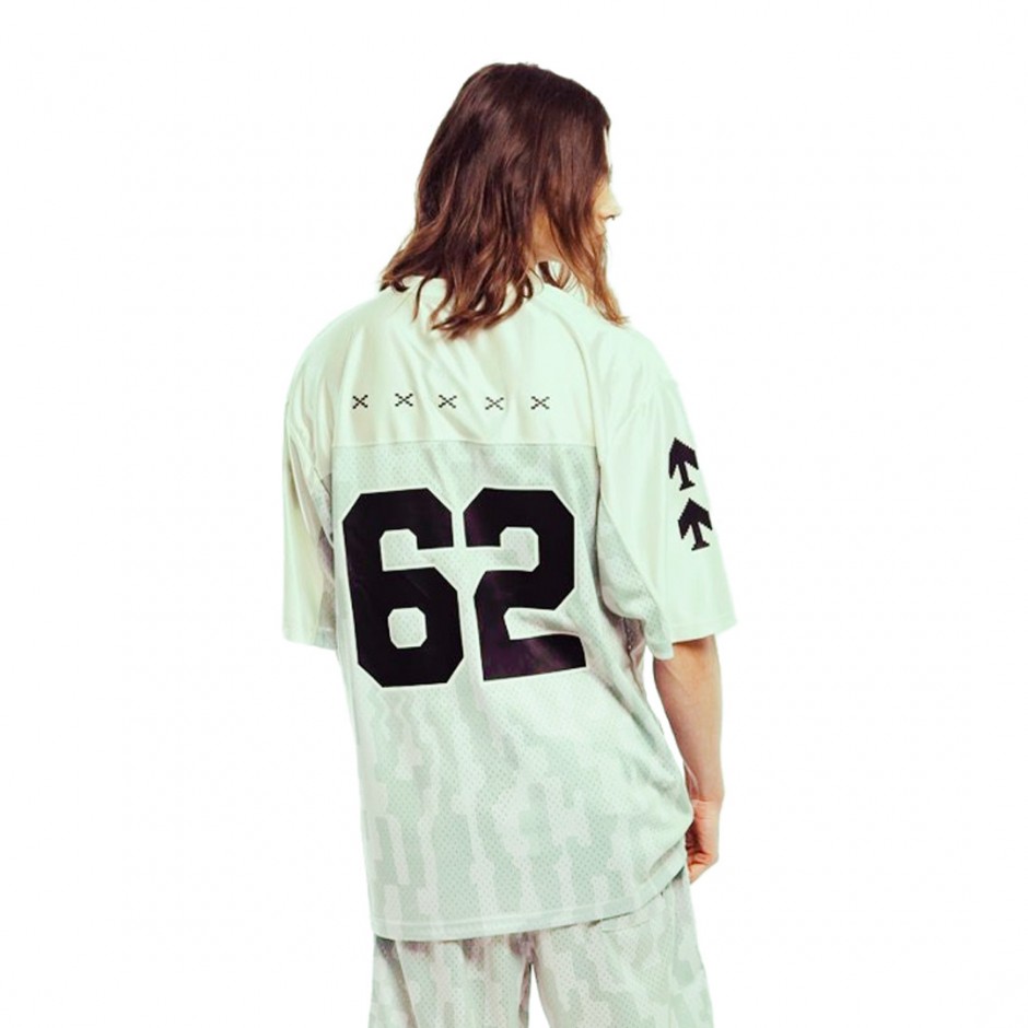 Ανδρικό T-Shirt Λευκό - Grimey Lucky Dragon Mesh Football Jersey