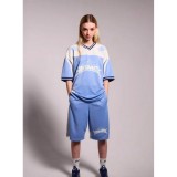 GRIMEY INFAMOUS DEEPER V NECK OVERSIZE TEE GAVN729-LBLU Siel Image 1