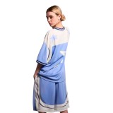 GRIMEY INFAMOUS DEEPER V NECK OVERSIZE TEE GAVN729-LBLU Siel Image 4