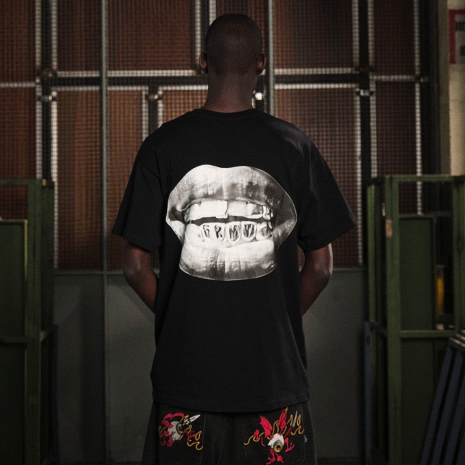 Ανδρικό T-Shirt Μαύρο - Grimey Peace Within The Glitzy Grillz
