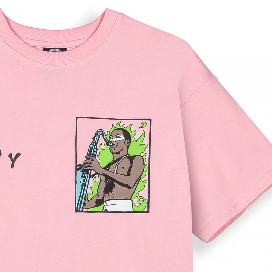 Ανδρικό T-Shirt Ροζ - Grimey The Trouble Sleep