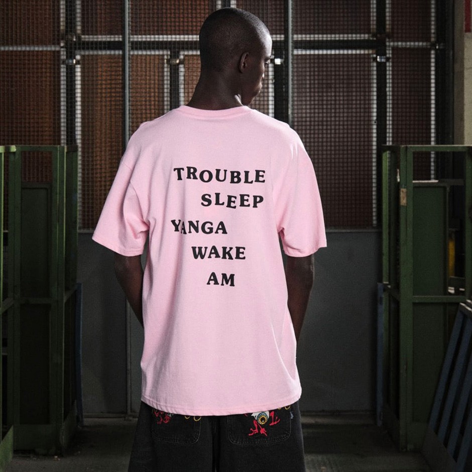 Ανδρικό T-Shirt Ροζ - Grimey The Trouble Sleep