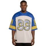 Unisex T-Shirt Εκρού - Grimey Droppin Science Mesh Boxy Football Εικόνα 3