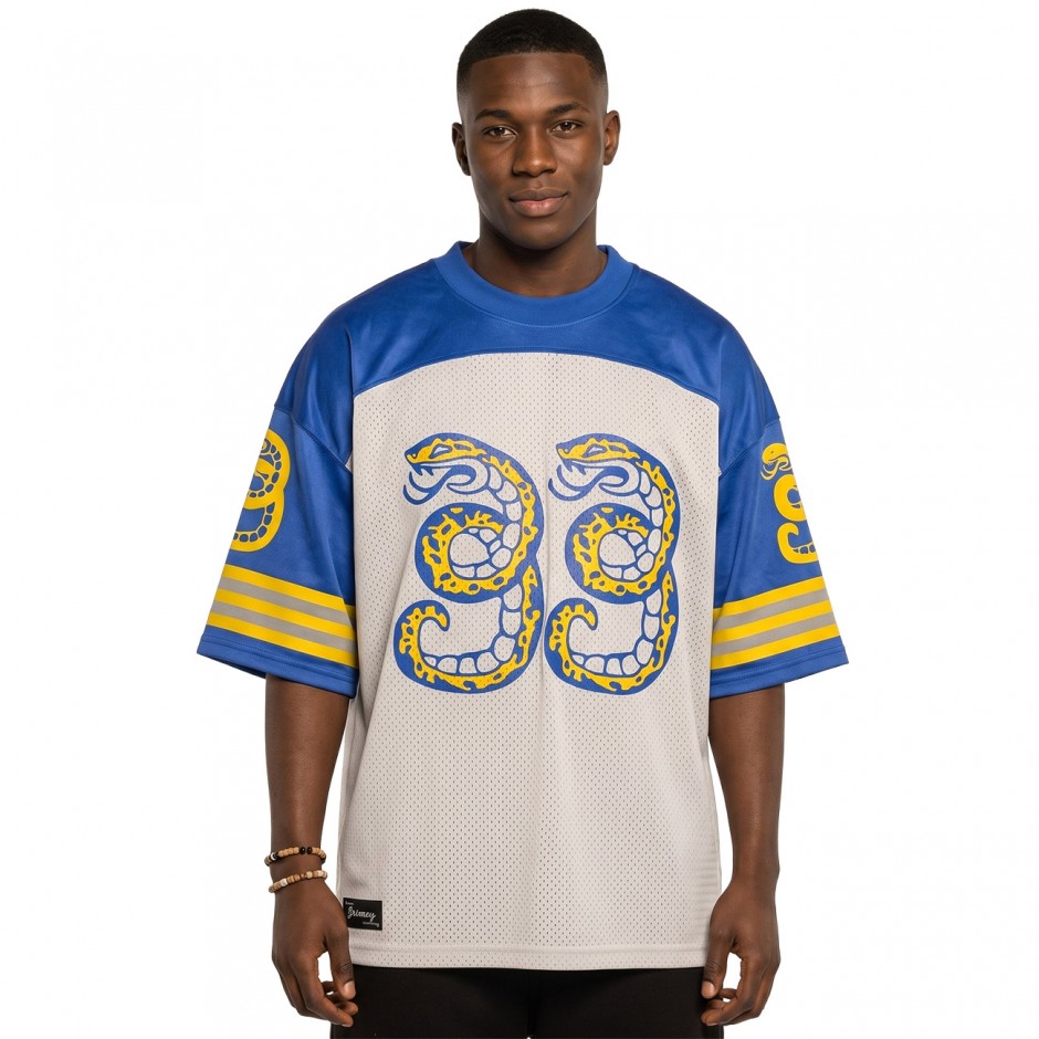 Unisex T-Shirt Εκρού - Grimey Droppin Science Mesh Boxy Football