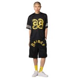 Men's T-Shirt Black - Grimey Droppin Science Mesh Boxy Football Image 0