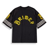 Men's T-Shirt Black - Grimey Droppin Science Mesh Boxy Football Image 3