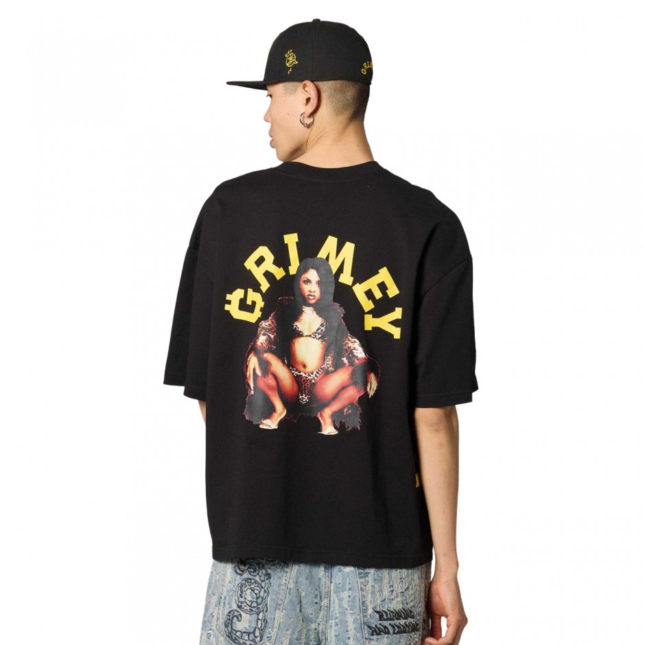 Unisex T-Shirt Μαύρο - Grimey Get Money Boxy
