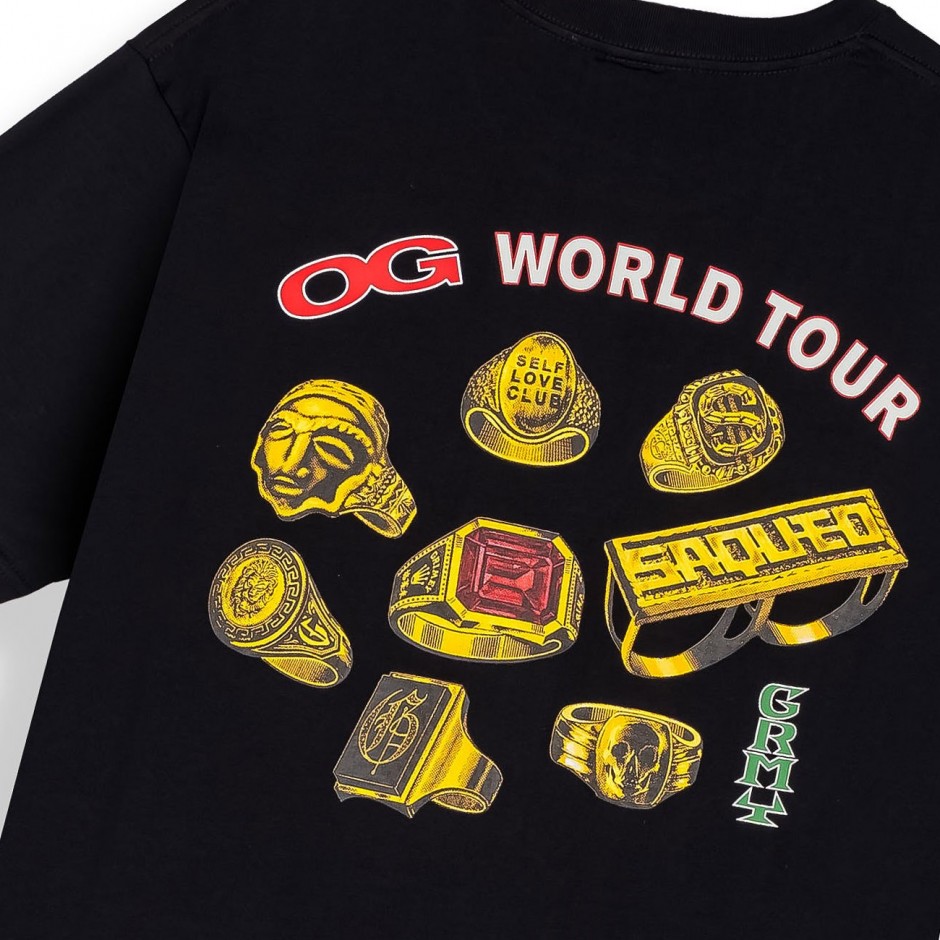Unisex T-Shirt Μαύρο - Grimey The OG Tour Classic Fit