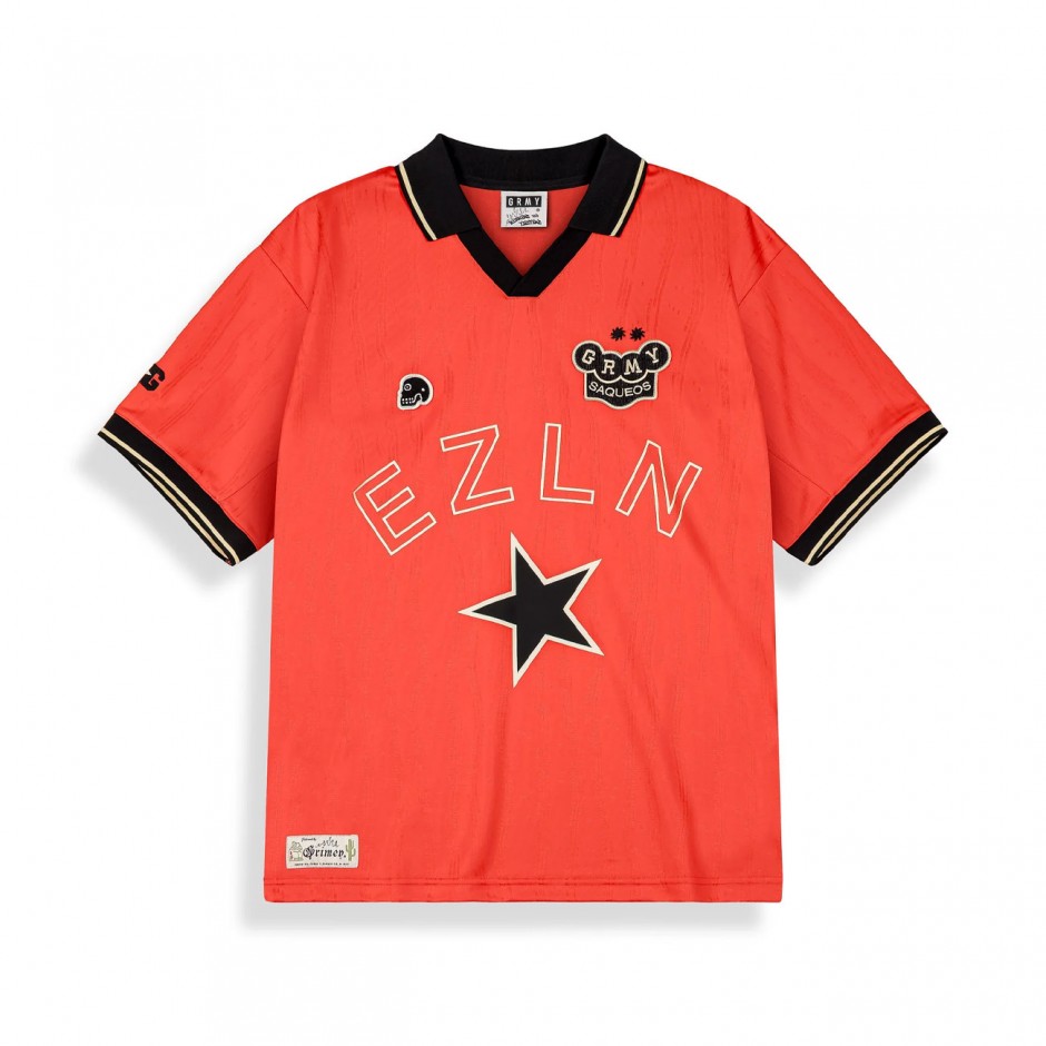 Unisex T-Shirt Κόκκινο - Grimey Machetazos Boxy Football Jersey