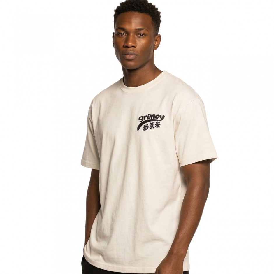 Unisex T-Shirt Εκρού - Grimey Concreat Jungle Gé Lái Mi