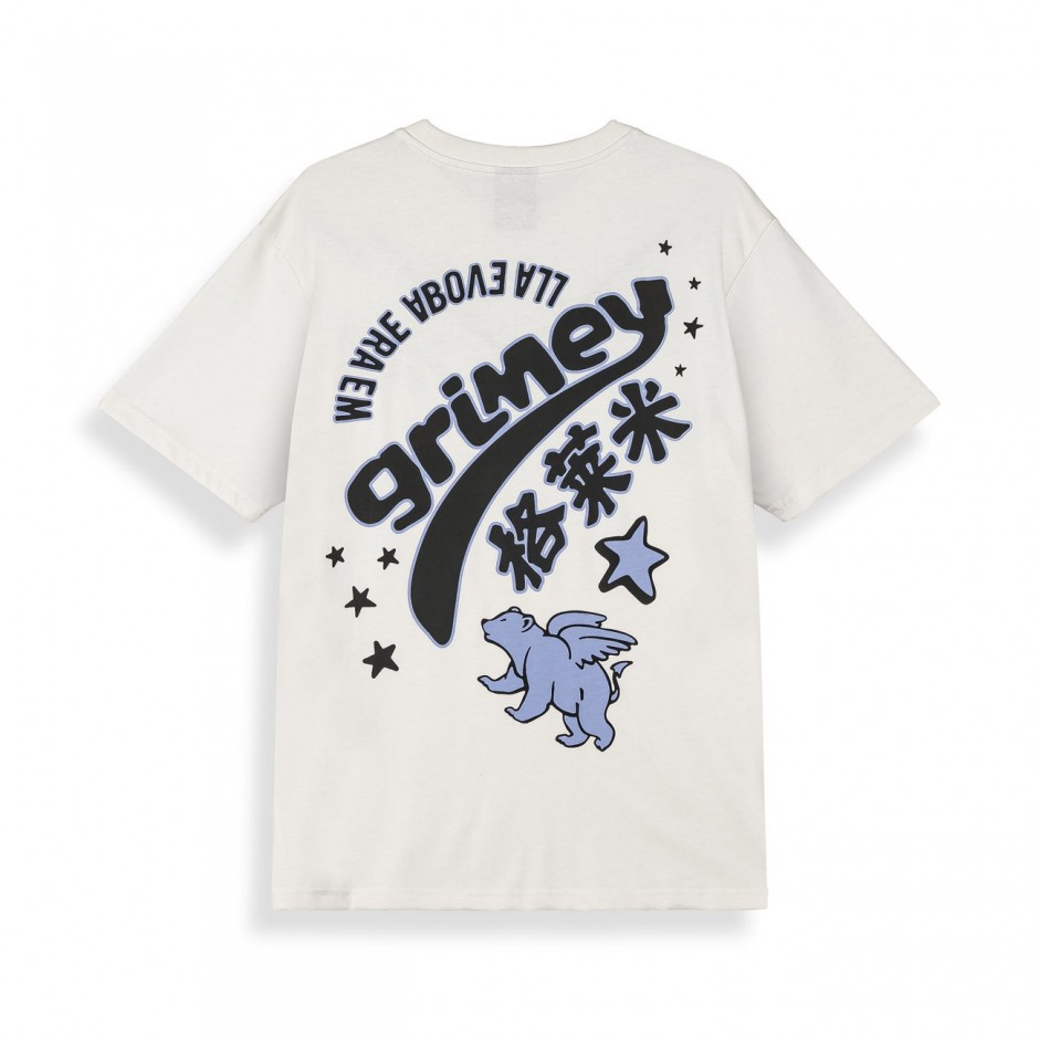 Unisex T-Shirt Εκρού - Grimey Concreat Jungle Gé Lái Mi