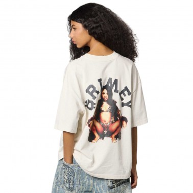 Unisex T-Shirt Εκρού - Grimey Get Money Boxy