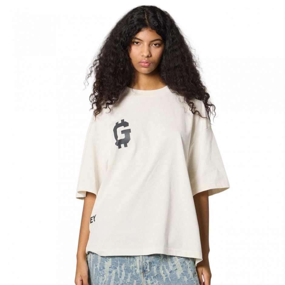 Unisex T-Shirt Εκρού - Grimey Get Money Boxy