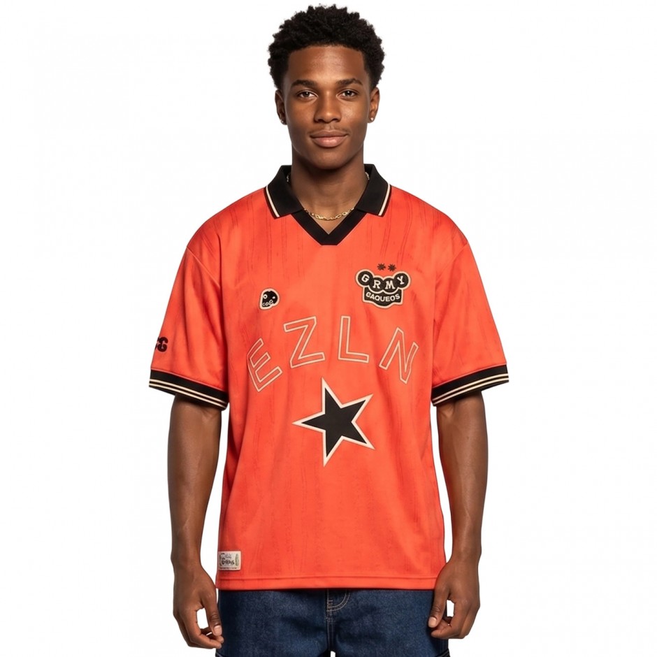 Unisex T-Shirt Κόκκινο - Grimey Machetazos Boxy Football Jersey