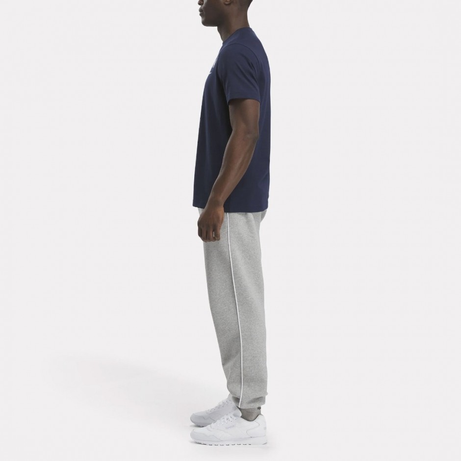 Reebok Classics Identity Big Stacked Logo Μπλε - Ανδρικό T-Shirt