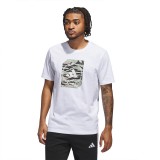 Men's T-Shirt White - adidas Sportswear Camo Shape Graphic Image 1