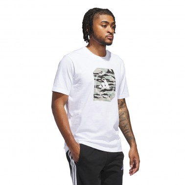 Men's T-Shirt White - adidas Sportswear Camo Shape Graphic