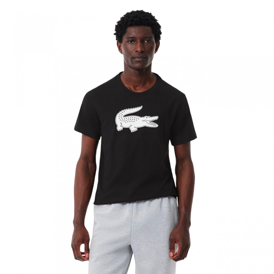 Ανδρικό T-Shirt Μαύρο - Lacoste Sport 3D Print