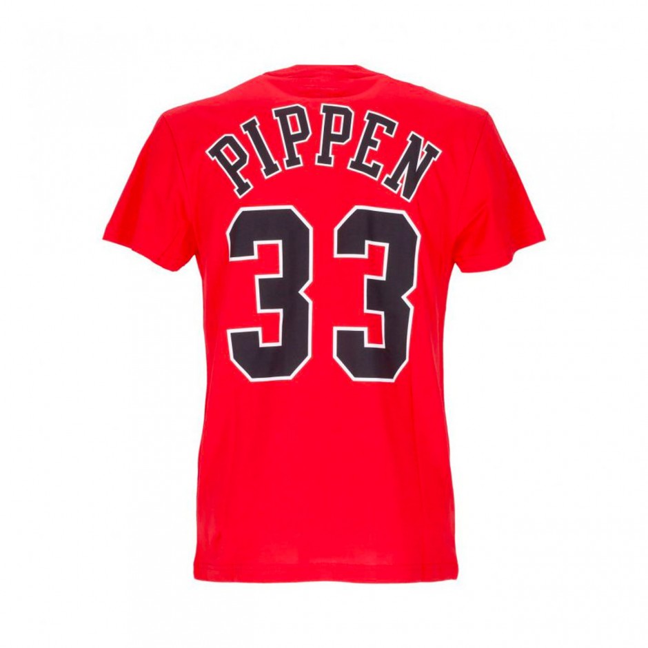 Ανδρικό T-Shirt Κόκκινο - Mitchell & Ness Chicago Bulls Scottie Pippen