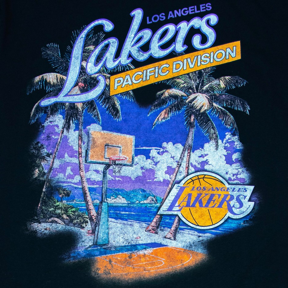 MITCHELL & NESS PARADISO OVERSIZED TEE SS16687-LALBLCK-BLACK Black