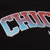 Men's NBA T-Shirt Black - Mitchell & Ness Chicago Bulls Quiet Blaze Arch Image 3